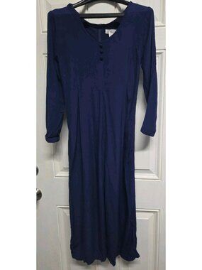 Express Womens Jumpsuit Size XS Navy Blue Long Sleeve Vintage